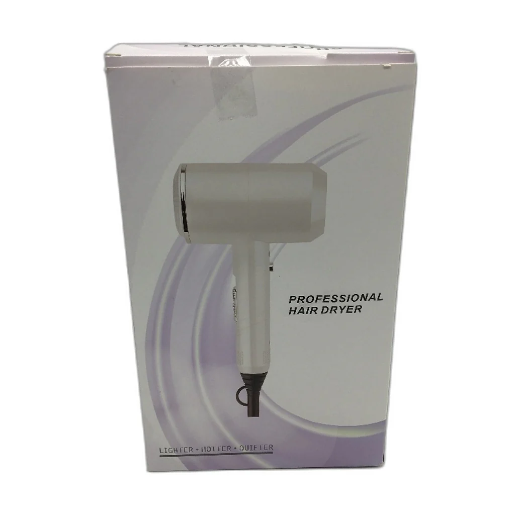 Professional White Hair Dryer 50 Hz 2 Nozzles& 1 Diffuser Heating Protection NEW - Image 4