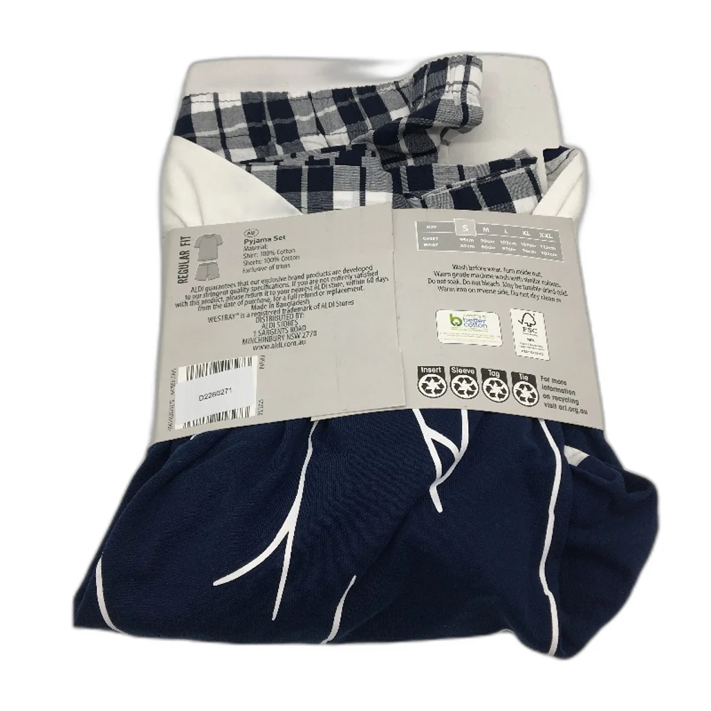 Westbay 2 Pce Papa Bear Short Sleeve Pyjama PJ Set Mens Size Small NEW - Image 2