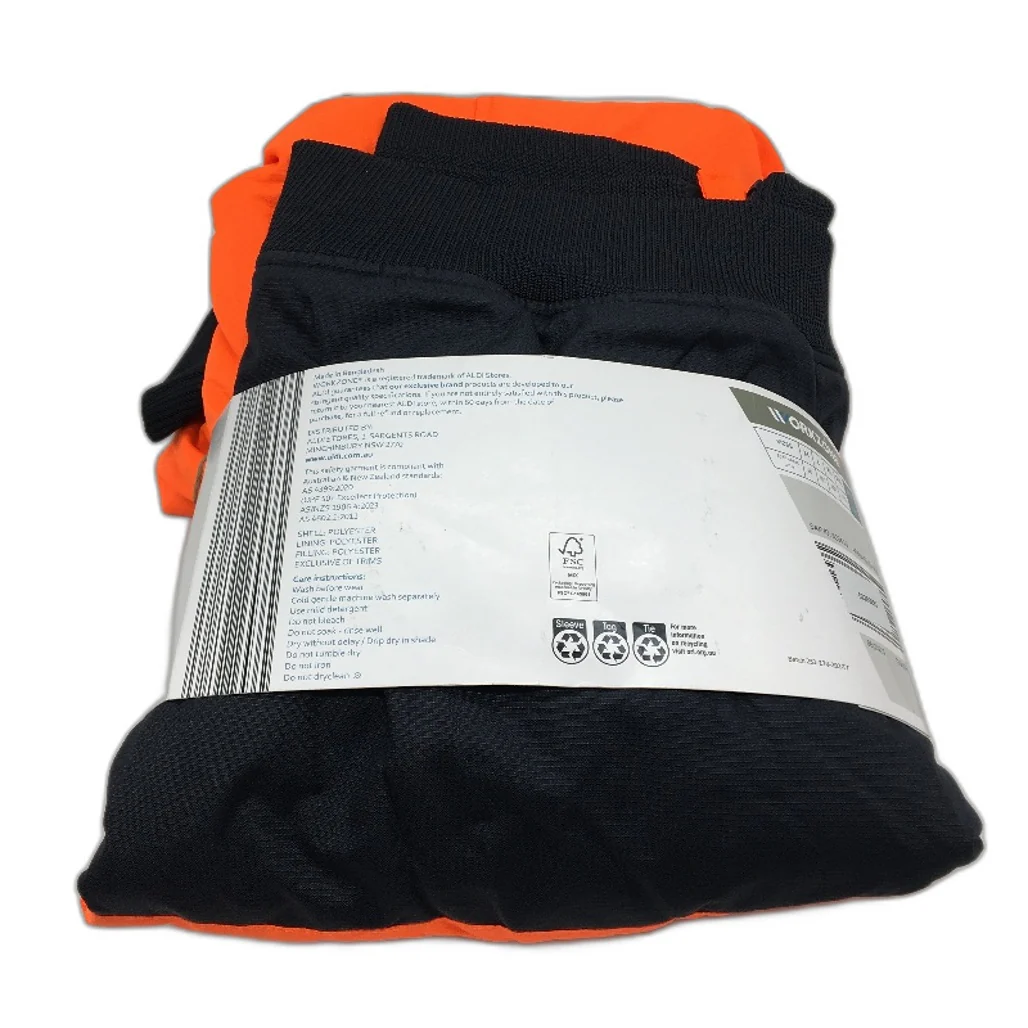 Workzone UPF-50 Orange & Navy HI-VIS Zip Up Class D Jacket Mens Size 3XL NEW - Image 2