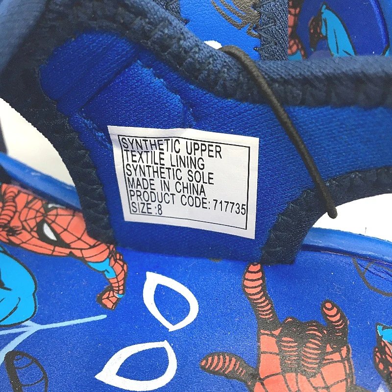 Marvel Spider-Man Sandal & Sneaker 2 Shoe Pack Blue & Grey Kids Size 8 NEW - Image 5