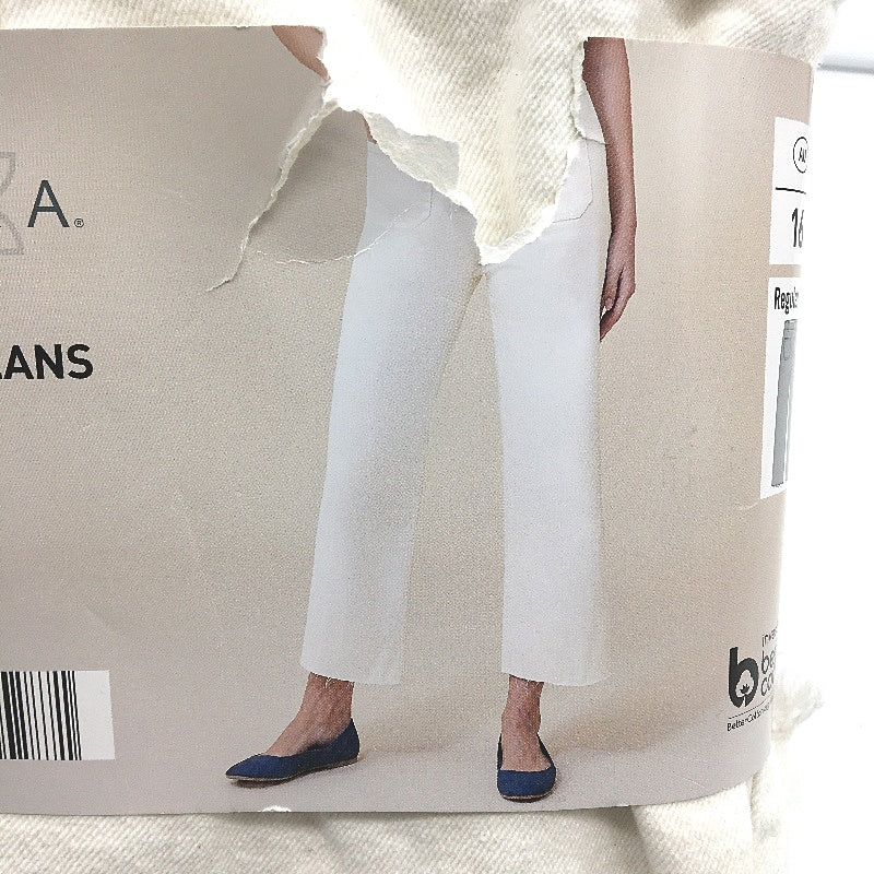 Serra Regular Fit Raw Hem 7/8 Length Whiite Denim Jeans Ladies Size 16 NEW - Image 3
