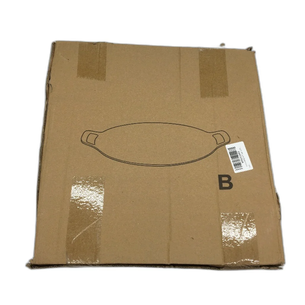 Korean BBQ Grill Pan 34cm Small Non-Stick Round Griddle Plate Wooden Handles - Image 8