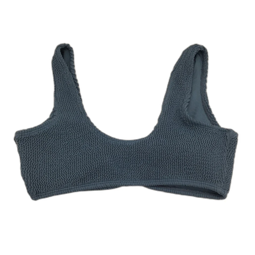 Myer Blue Padded Bikini Top Textured Swim Top Ladies Size 10 - Image 2