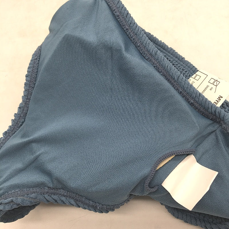 Myer Blue Padded Bikini Top Textured Swim Top Ladies Size 10 - Image 4