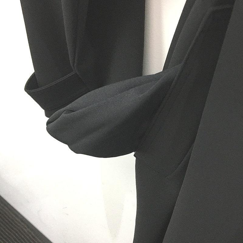 Portmans Curve Black Longline Double Breasted Belted Trench Coat Lds Sz 18 NEW - Image 6