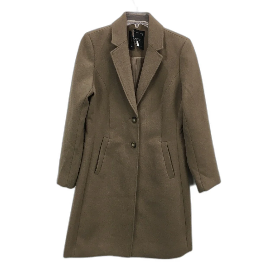 Jacqui E Taupe Soft Touch Longline Single Breasted Over Coat Ladies Size 8 NEW