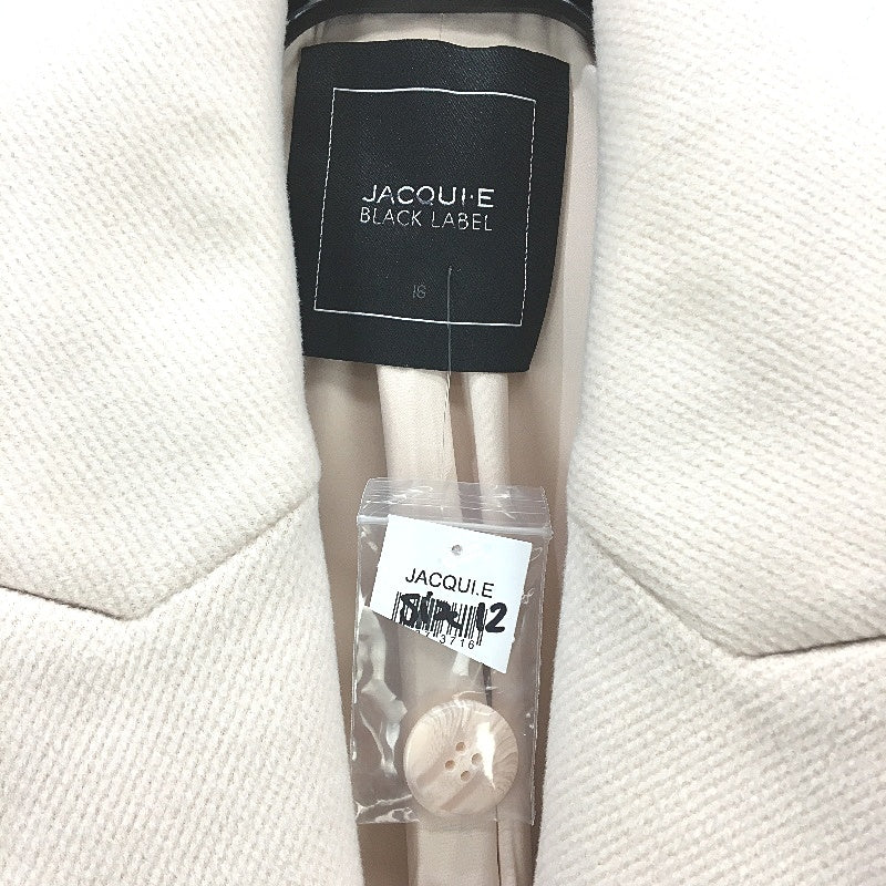 Jacqui E Cream Soft Touch Single Breasted Outerwear Coat Ladies Size 12 NEW - Image 3