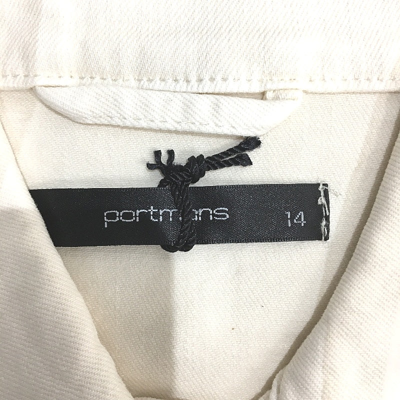 Portmans Cream Cotton Cropped Denim Button Up Short Sleeve Top Ladies Sze 14 NEW - Image 5