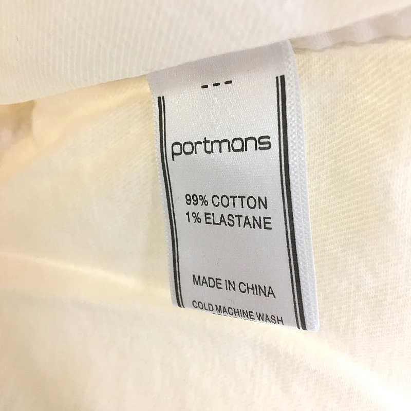 Portmans Cream Cotton Cropped Denim Button Up Short Sleeve Top Ladies Sze 16 NEW - Image 5
