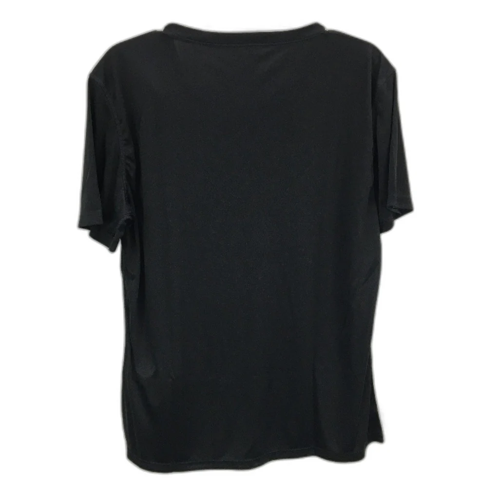 ATHLIO V Neck Short Sleeve UV Protection Quick Dry T Shirt Womens Size XL Black - Image 2