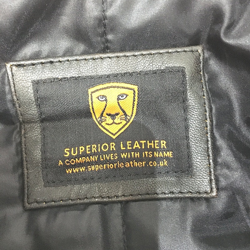 Superior Leather Garments Leather Biker Motorcycle Vintage Jacket Mens Sz L NEW - Image 4