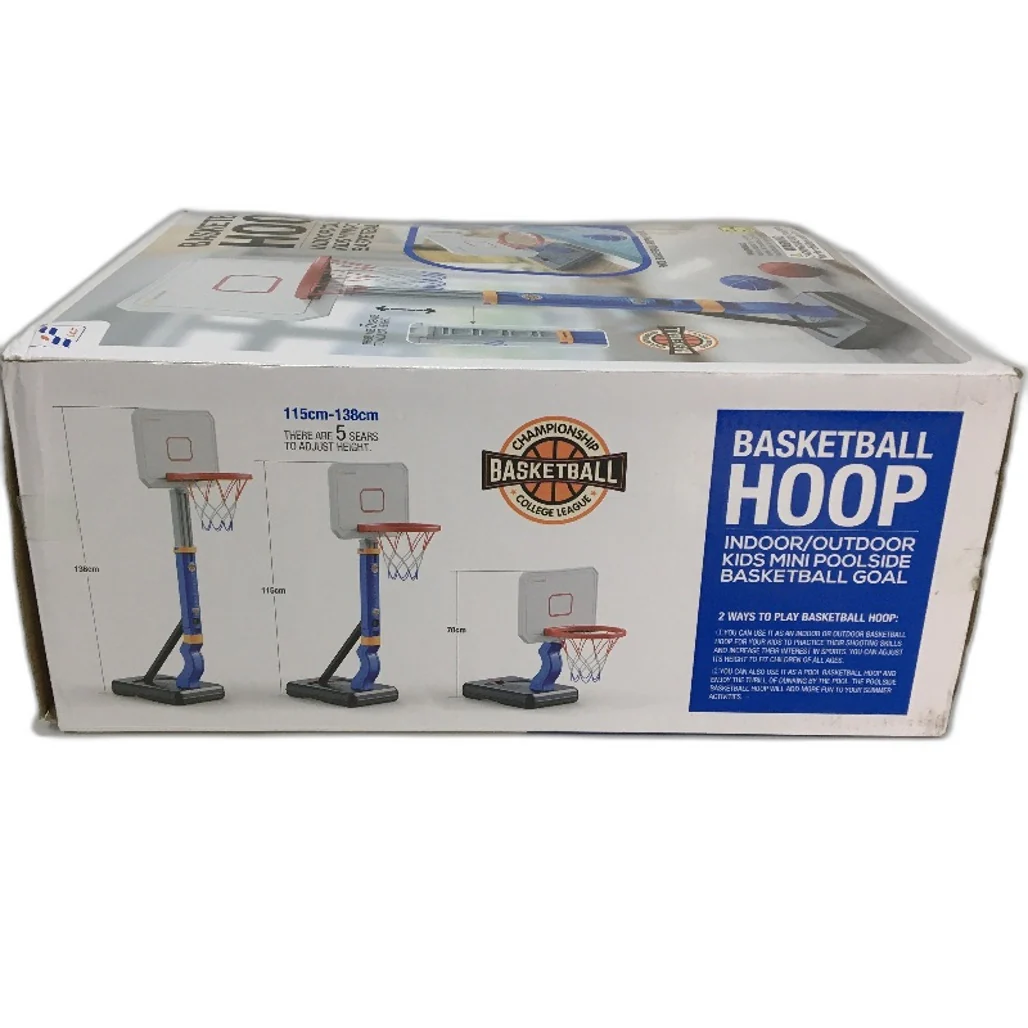 Qutumill Toddler Mini Basketball Hoop Set 2 In 1 Height Adjustable Poolside NEW - Image 4
