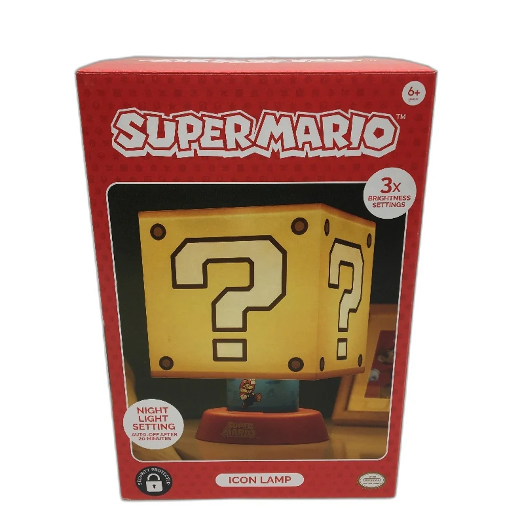 Paladone Super Mario Mystery Block Icon Desktop Lamp 26.5cm / 10.4 Inch Tall NEW - Image 5