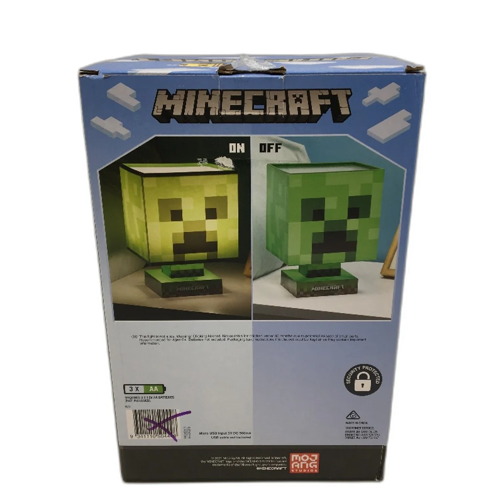 Paladone Minecraft Creeper Head Icon Desktop Lamp 26.5cm / 10.4 Inch Tall NEW - Image 2