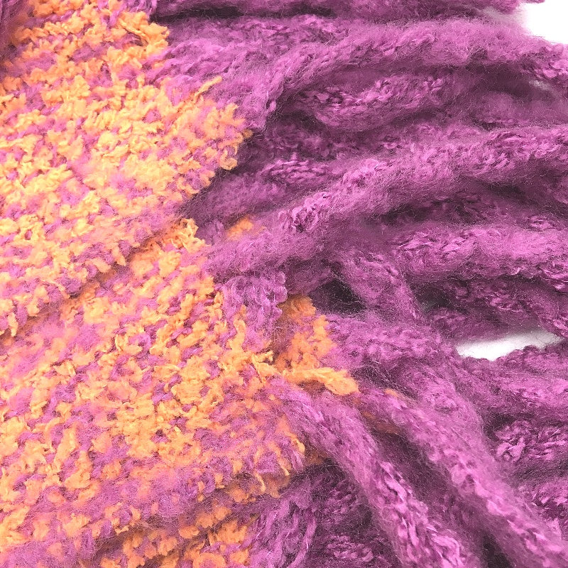 Kirkton House Orange Purple Fringed Super Soft Throw Blanket 132cm x 180cm NEW - Image 5