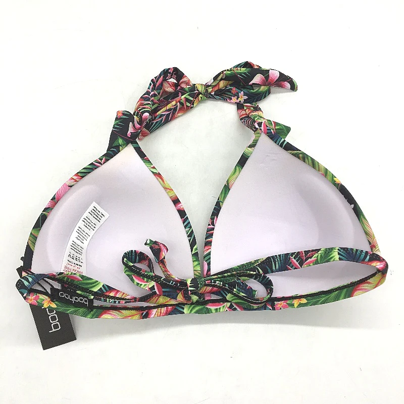 Boohoo Multicoloured Floral Patterned Triangle Halter Bikini Top Ladies Sz UK 14 - Image 2
