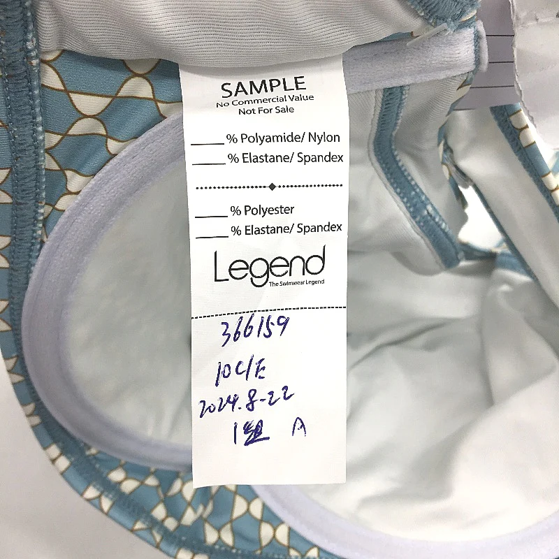 Myer Blue & White Patterned Underwire Bather Bikini Top Ladies Size 10 - Image 4