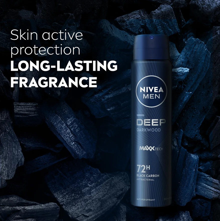 Nivea 2 Pcs Men 'Be Game Ready' Aerosol Deodorant & Shower Gel Deep Duo Kit - Image 3