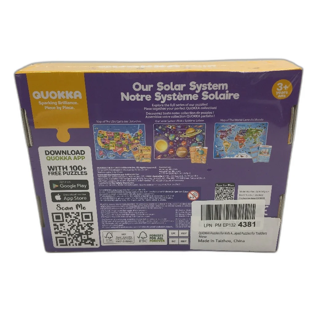 QUOKKA Our Solar System 70PCS Jigsaw Puzzles & 50 Cards Learn Space Age 3Y+ NEW - Image 5