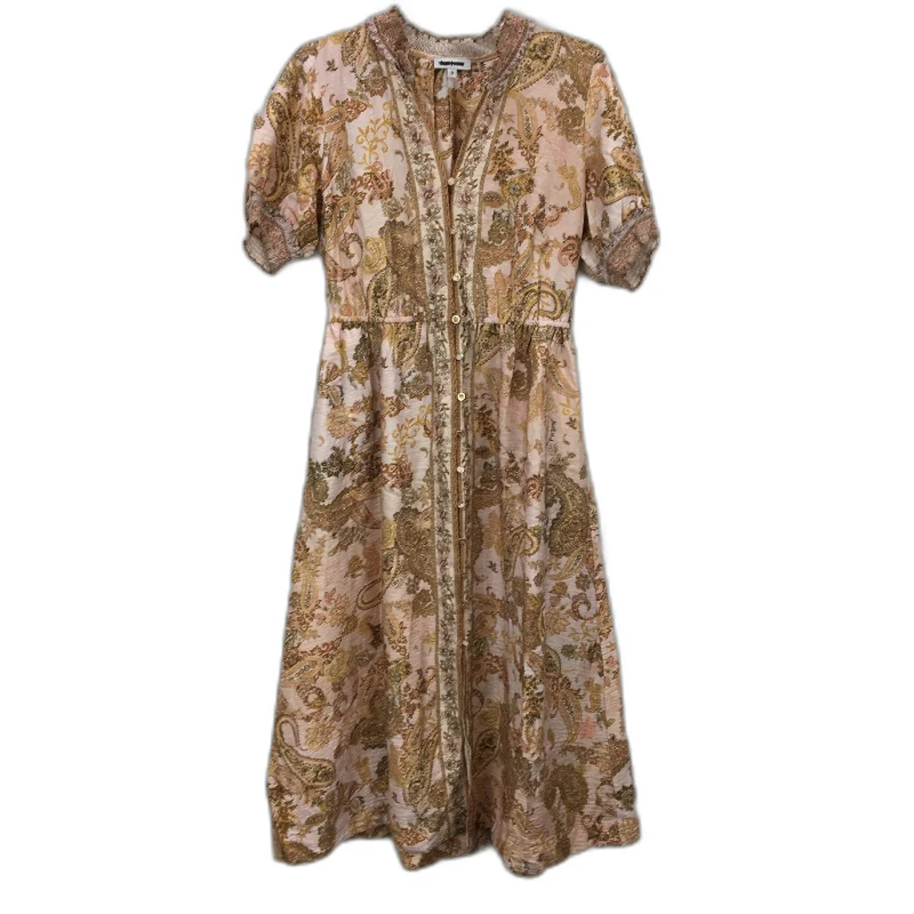 Just Jeans Lily Spliced Paisley Placement Midi Dress Ladies Size AU 8 NEW