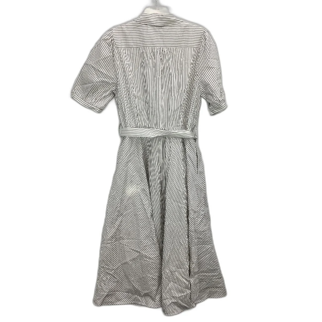 Portmans Channa Fudge Stripe White Button Up Midi Dress Ladies Size AU 16 NEW - Image 2