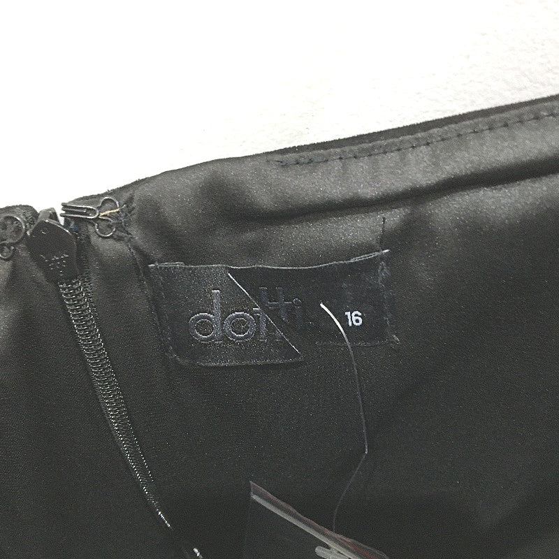 Dotti Britta Mini Pini Black Velvet Sleeveless Dress Ladies Size AU 16 NEW - Image 4