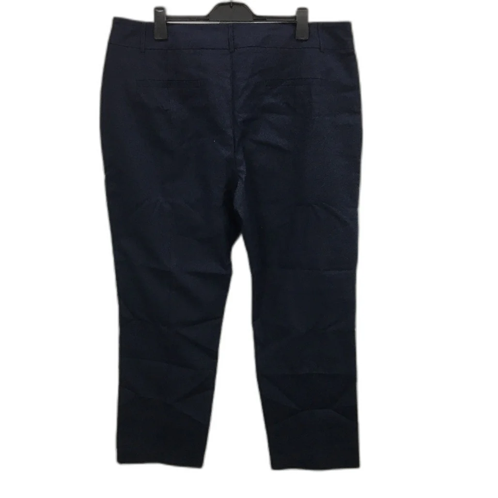 Jacqui.E Grace Straight Full Length Navy Blue Pants Ladies Size AU 20+ Curve NEW - Image 2