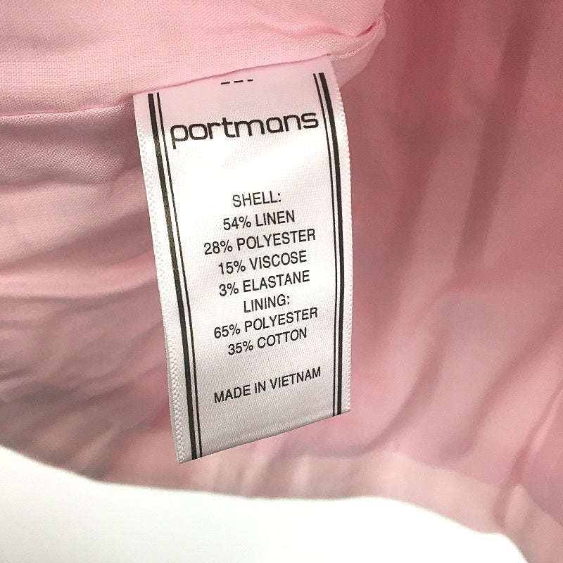 Portmans Poppie Panelled Linen Blend Carnation Pink Top Ladies Size AU 10 NEW - Image 8