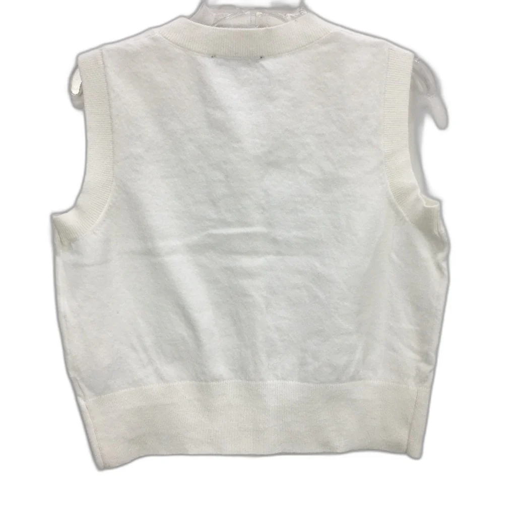 Portmans Shari Fluffy Button Up Cloud Dancer White Vest Ladies Size Medium NEW - Image 2