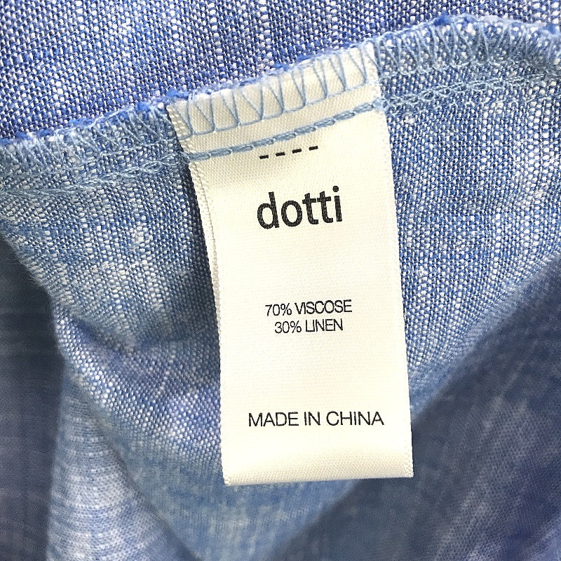 Dotti Paige Blue Marle Long Sleeve Linen Blend Shirt Ladies Size AU 12 NEW - Image 4