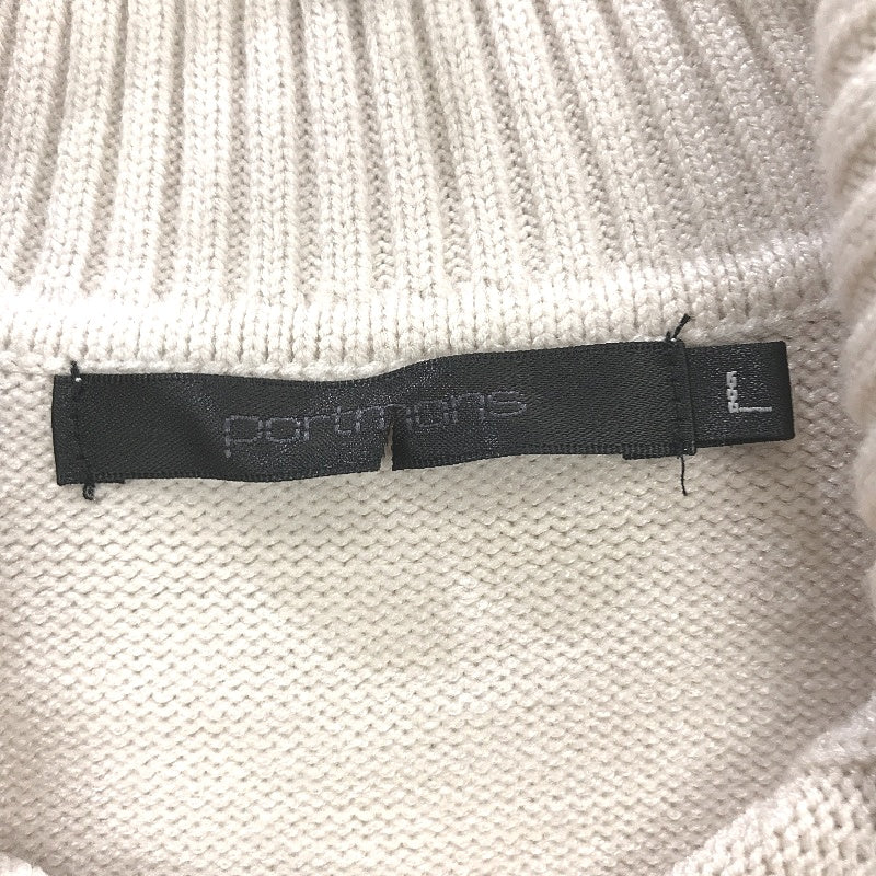 Portmans Fiona Zip Front Off White Knit Sweater Ladies Size Large NEW - Image 3