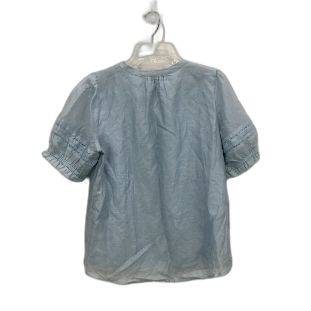 Portmans Lola Puffy Shortsleeve Skyway Blue Blouse Ladies Size AU 10 NEW - Image 2