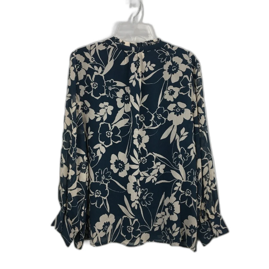 Jacqui.E Skylar Beauty Bloom Teal Floral Sheer Sleeve Blouse Ladies Sz AU 12 NEW - Image 2