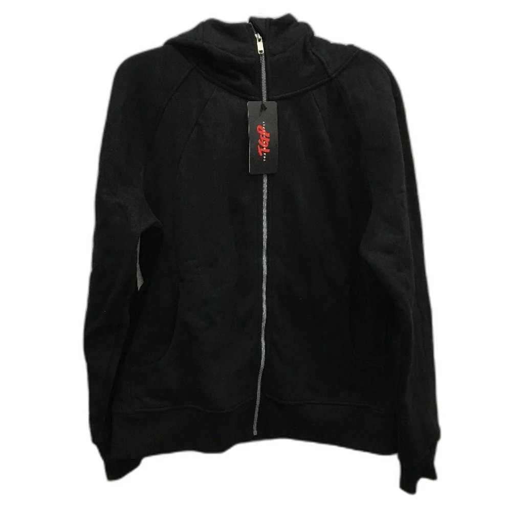 The Gym People Zip Up Fleece Hoodie Workout Jacket Thumb Hole Womens Size L NEW