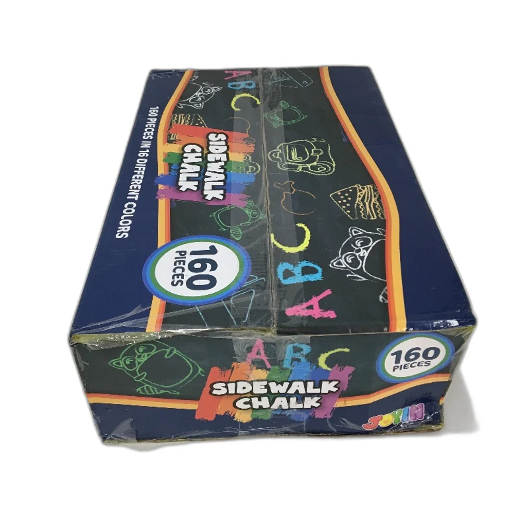 JOYIN 160PCS Washable Sidewalk Chalks Set Non Toxic Jumbo Size Outdoor Play NEW - Image 5
