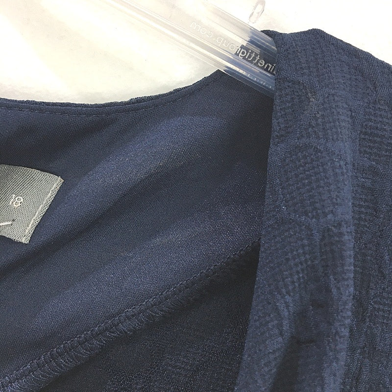 Jacqui.E Astrid Frill Hem Nautical Navy Knee Length Dress Ladies Size AU 18 NEW - Image 6