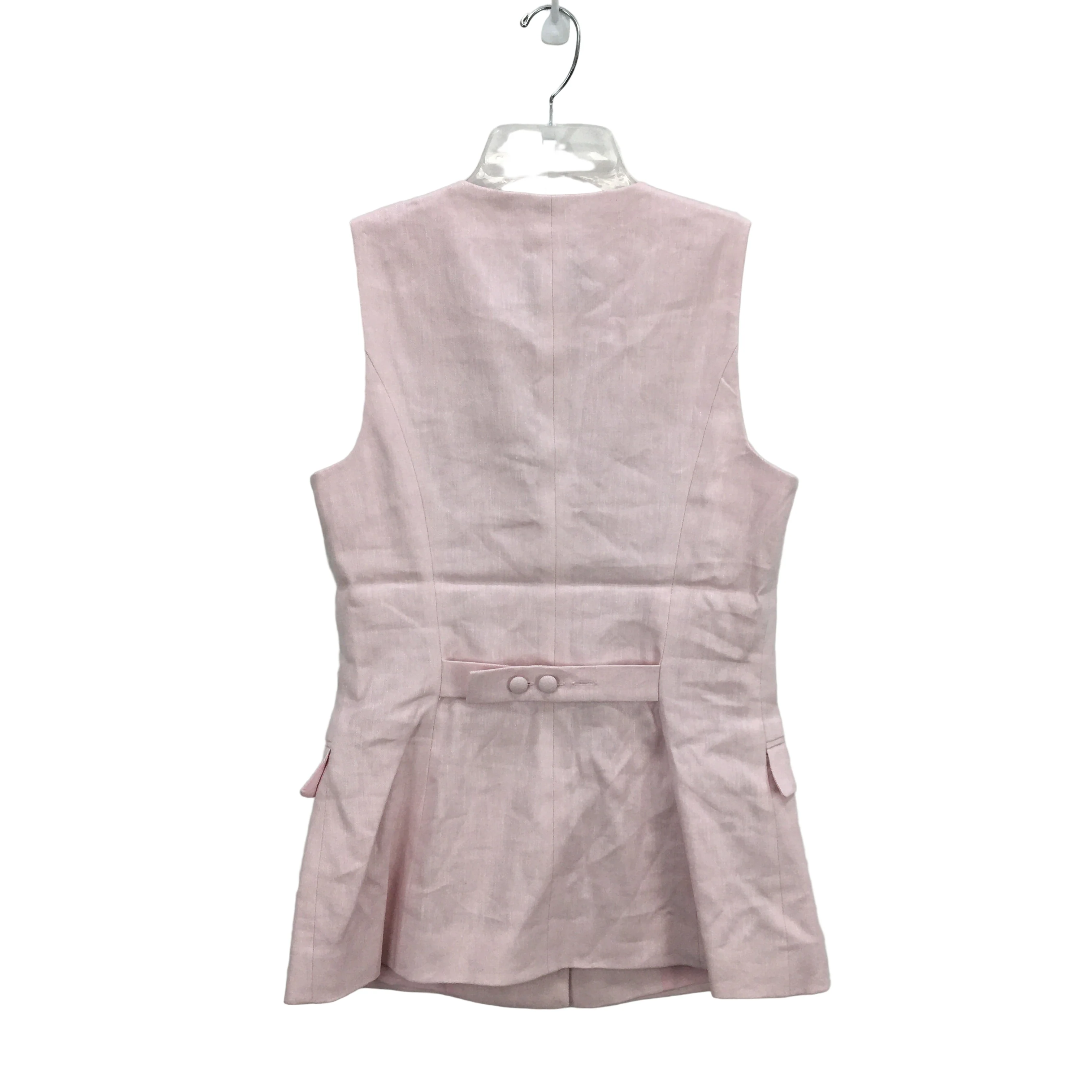 Portmans Blue Moon Linen Blend Carnation Pink Vest Ladies Size AU 8 NEW - Image 2