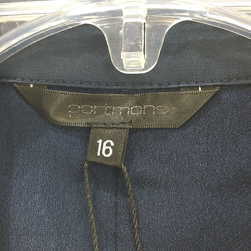 Portmans Chris Voile Russian Navy Blue Midi Dress Ladies Size AU 16 NEW - Image 3