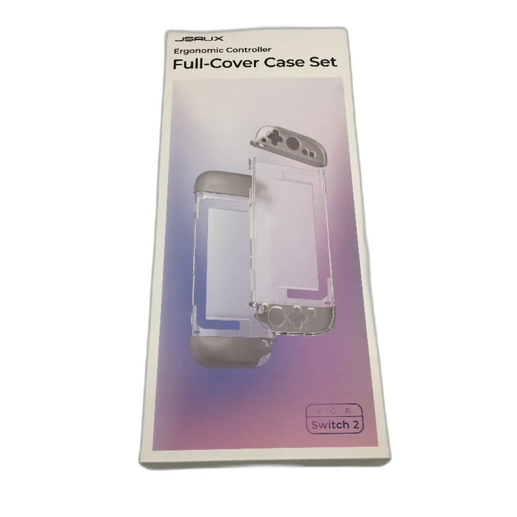 JSAUX Clear Grey Back Erognomic Controller Full Cover Case Set for Switch 2 NEW - Image 4