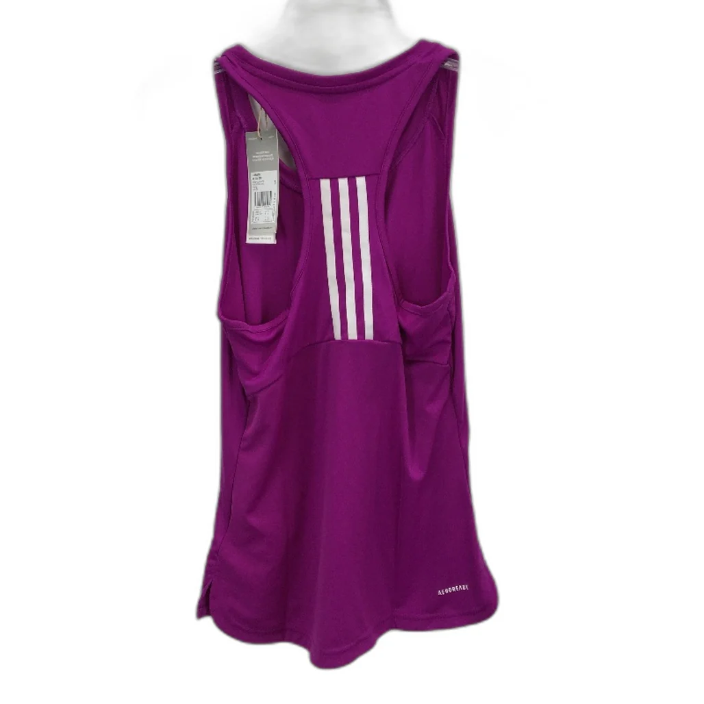 Adidas PrimeBlue AeroReady 3 Stripes Purple Tank Top Ladies Size Small NEW - Image 2