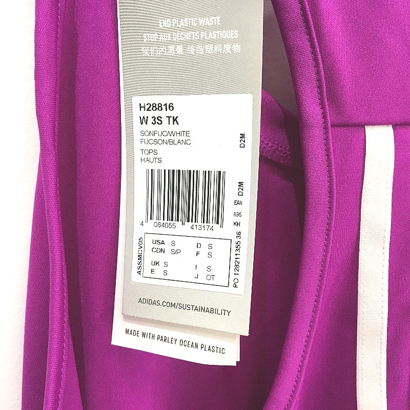 Adidas PrimeBlue AeroReady 3 Stripes Purple Tank Top Ladies Size Small NEW - Image 3