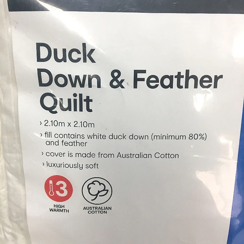 High Warmth All Seasons Cotton Cover Duck Down and Feather Quilt QUEEN NEW - Image 5