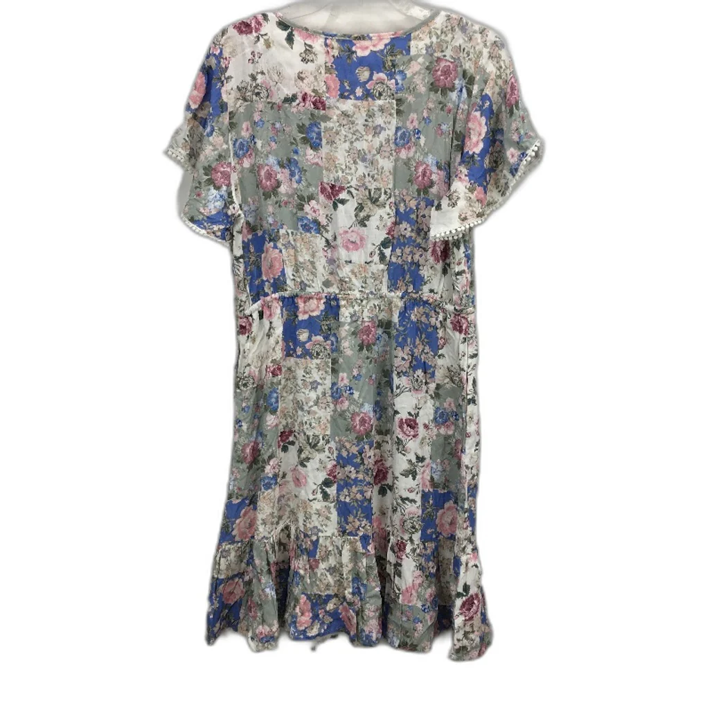 Just Jeans Margot Floral Patch Style Print Short Dress Ladies Size AU 12 NEW - Image 2