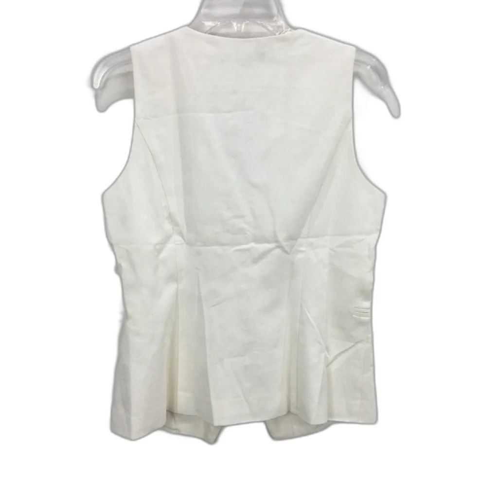 Portmans Olivia Linen Blend White Vest Ladies Size AU 10 NEW - Image 2
