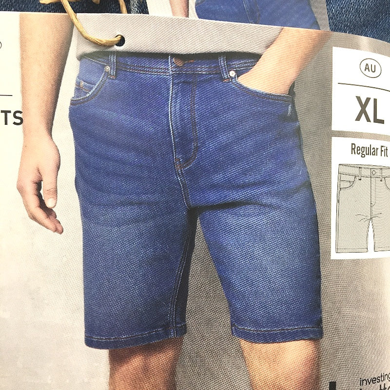 Westbay Regular Fit Mid Fade Blue Denim Sweat Shorts Mens Size XL NEW - Image 3