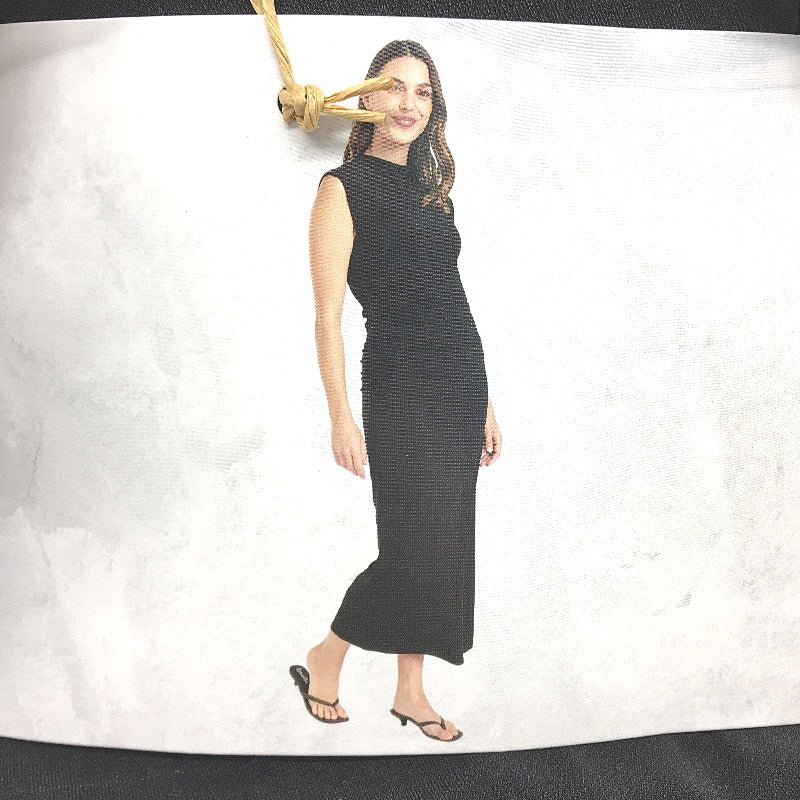 Serra Black Slim Fit Zipper Free Lined Sleeveless Dress Ladies Size 16 NEW - Image 3