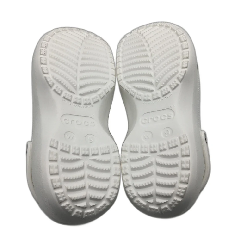 Crocs Comfort Classic Platform Clog Shoe White Ladies Roomy Fit US9 EU 39-40 NEW - Image 5