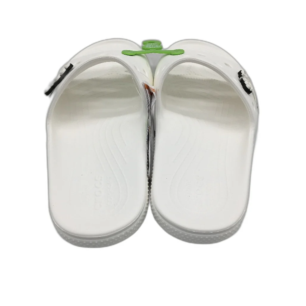 Crocs Iconic Comfort White Classic Slide Sandals Unisex US Size M8 W10 NEW - Image 3