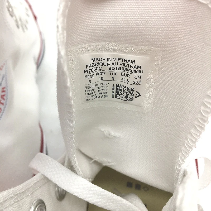 Converse White Chuck All Star High Top Sneakers Unisex M8 L10 EU 41.5 NEW - Image 4