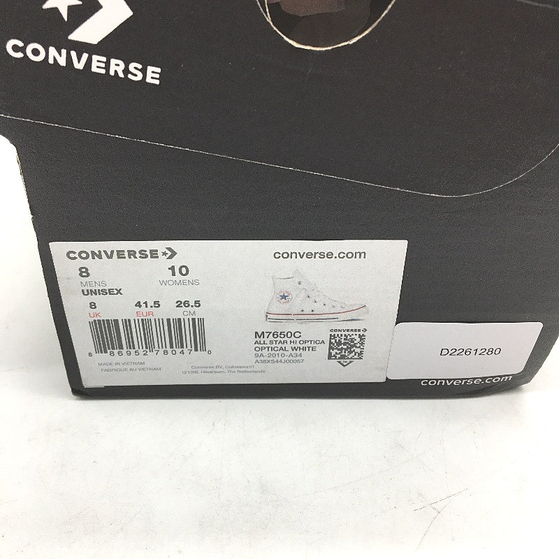 Converse White Chuck All Star High Top Sneakers Unisex M8 L10 EU 41.5 NEW - Image 7